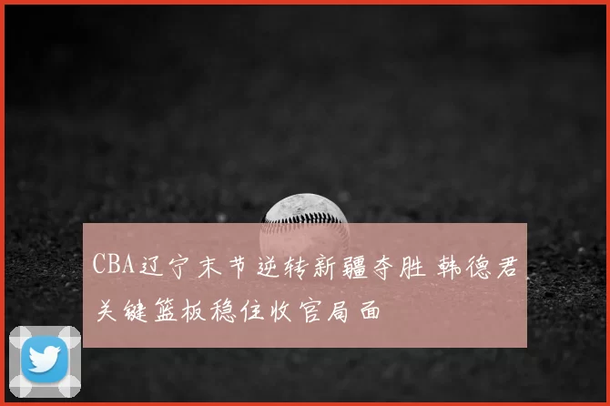 CBA辽宁末节逆转新疆夺胜 韩德君关键篮板稳住收官局面